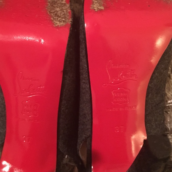 Grey Flannel Slingback Louboutins!37 Euro - Picture 4 of 4
