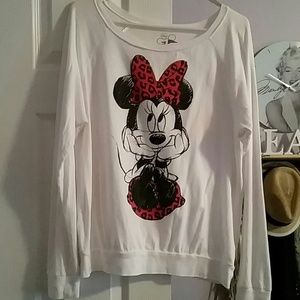 White long sleeve Minnie Mouse shirt