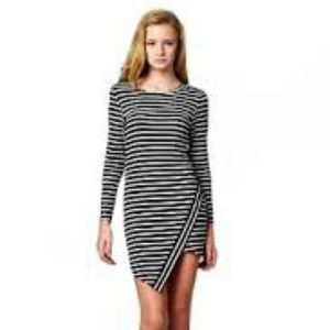 Black and White Asymmetrical Dress