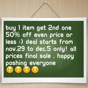 Sale Sale Buy 1 get 2 one 50% off