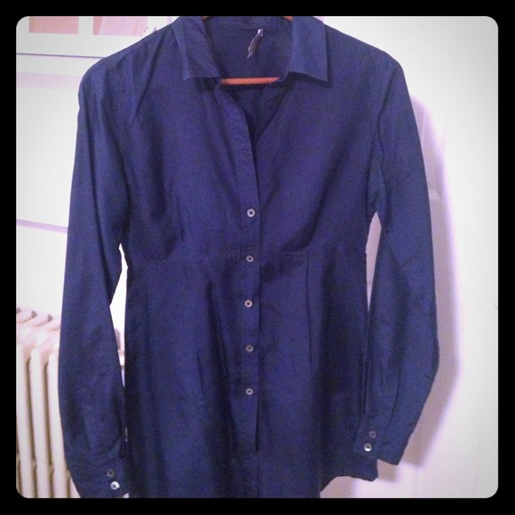 James Perse silk shirt dress