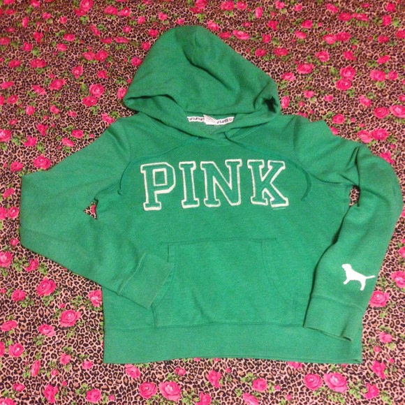 Green Victoria's Secret PINK hoodie