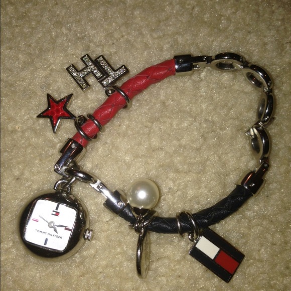 Red And Black Tommy Hilfiger Watch Bracelet