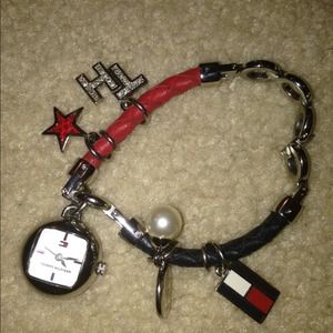 Red And Black Tommy Hilfiger Watch Bracelet