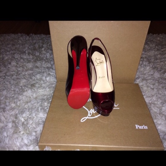 christian louboutin lady peep slingback size 6 - Picture 2 of 2