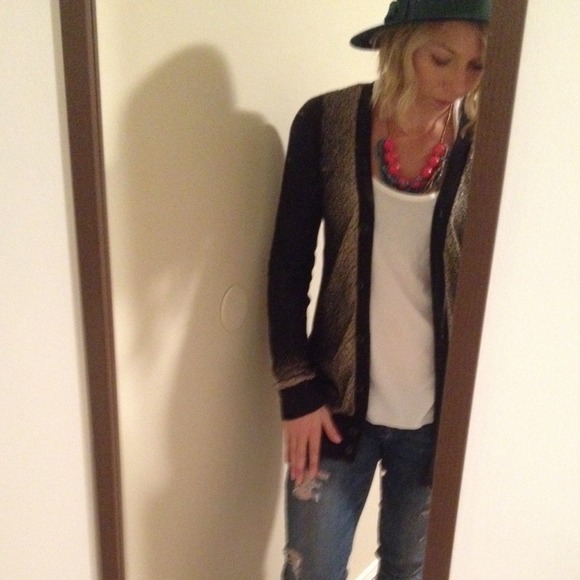 Black and gold sweater