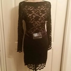 ARDEN B BLACK LACE DRESS