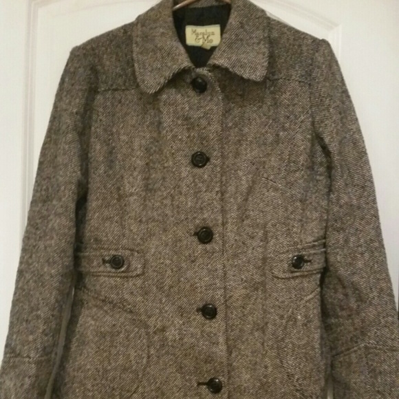 Long Wool twead pattern Coat