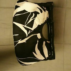 Banana Republic bamboo handle silk clutch