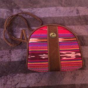 Colorful Hipster Tribal Guatemala Leather Purse