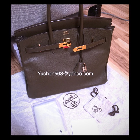 🎊sold🎊Hermes Birkin 35 Olive Green Epson Leather
