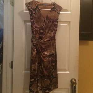 Colored Snakeskin Designed Dress