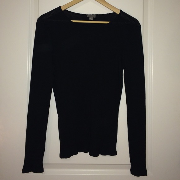 Ann Taylor Classic Black Knit Top