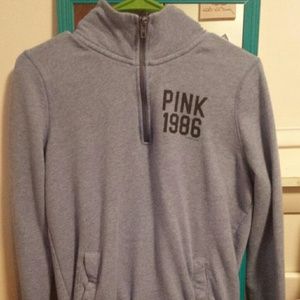 Victoria secret PINK blue half zip