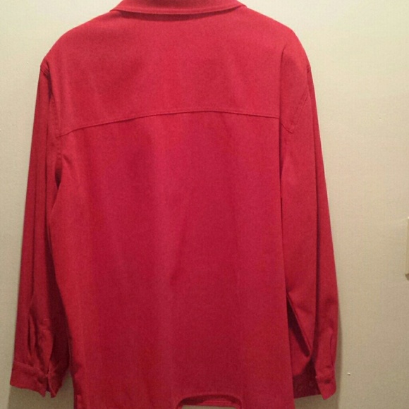 Bright red button down - Picture 2 of 4