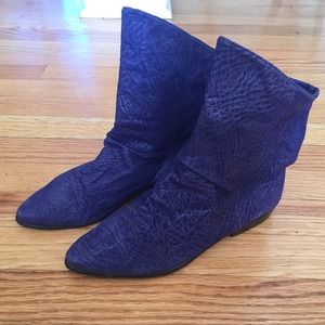 Bootalinos Vintage Purple Leather Boots