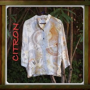 Citron Asian-Inspired Blouse