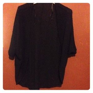 Batwing Black Cardigan