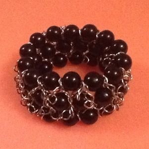Chunky black bracelet