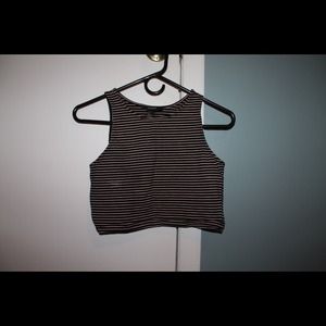 Black and white crop top