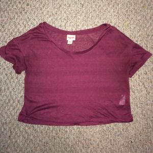 Burgundy Crop Top