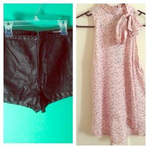 Forever 21 shorts and H&M blouse