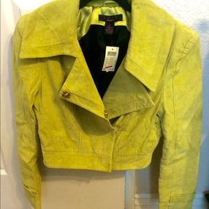 Green leather jacket