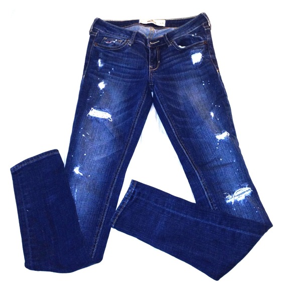 ❌SOLD IN A BUNDLE❌Hollister skinny ripped jeans