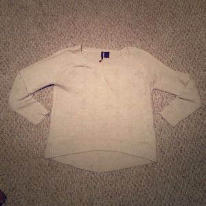 Cute Tan High Low Sweater