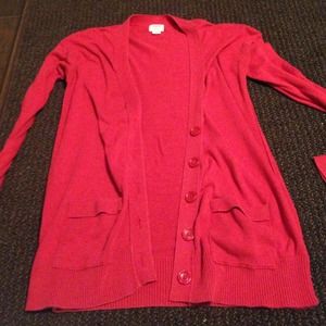 Women's Mossimo red button cardigan