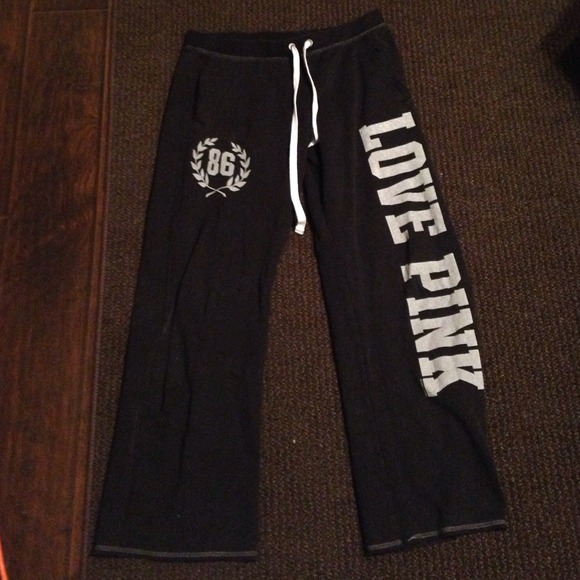 Women's black Victoria secret pink sweatpants