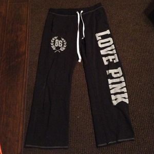 Women's black Victoria secret pink sweatpants
