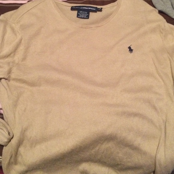 Women's Ralph Lauren Large Tan/beige Long sleeve