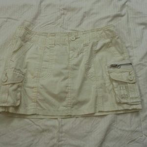 White Cargo Skirt