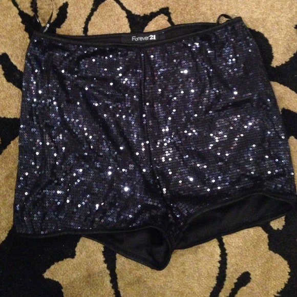 Black sequins shorts