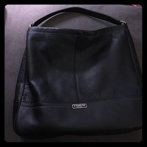 Coach black leather purse