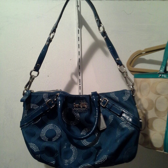 Teal colored  Madison coach handbag
