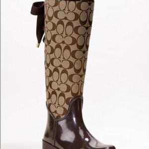 Coach Tristee Classic lace up tall rain boots