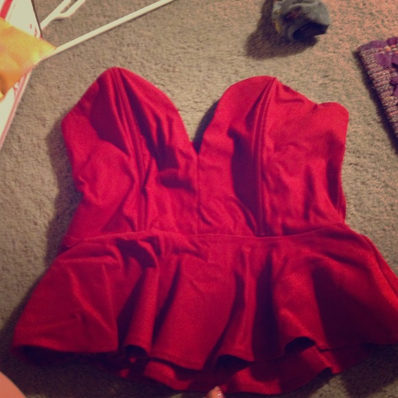 Red peplum