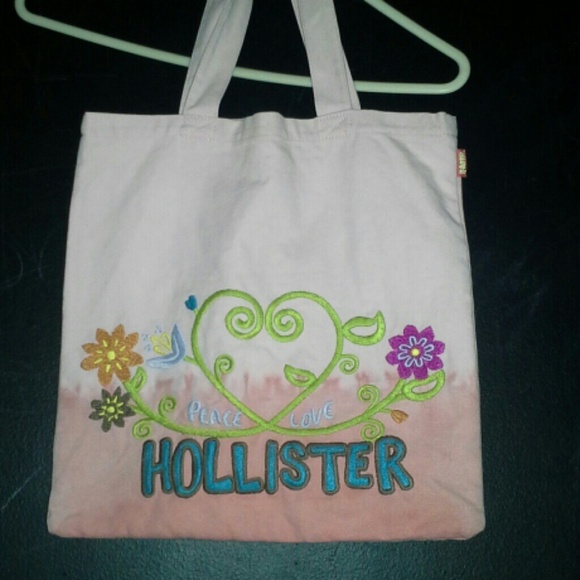 Light to dark pink hollister bag