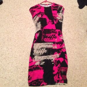 Pink & Black Dress