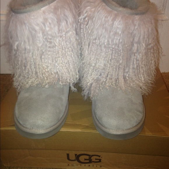 Selling the furry sheepskin UGG boots!