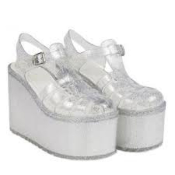 Want! Unif hella jelly in clear glitter size 5-6-7 - Picture 2 of 4