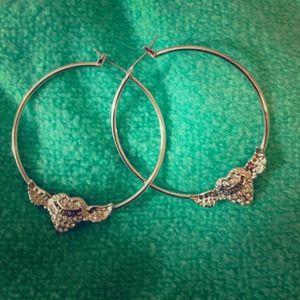 Silver hoop Juicy Earrings