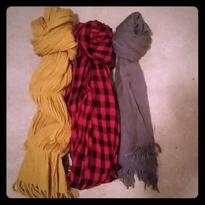 3 scarves