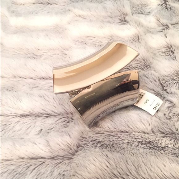 🚫sold🚫Large Silver Cuff Bangle by Express