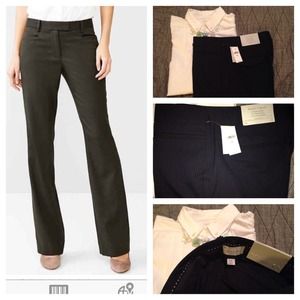 Gap Modern Boot Black Pin Striped pants Size 2