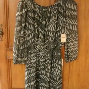 Black & white maxi dress