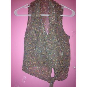 Cute Ruffled Collar Flower Shirt