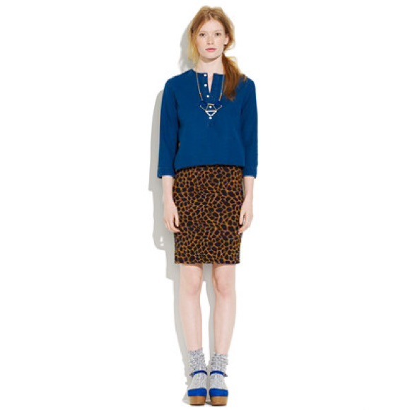 Madewell Safari Print Downtown Skirt
